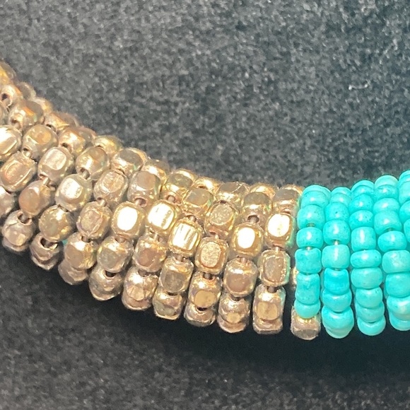 Multi Seed Bead Chocker Necklace 15" 3.5" Extender - Picture 2 of 12